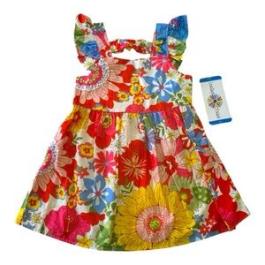 NWT-COUNTING DAISIES-GORLS SIZE 2T-BRIGHT COLORFUL FLORAL DRESS